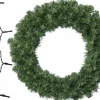 Decoris Groene Kerstkrans/Dennenkrans/Deurkrans 50 Cm Inclusief Warm Witte Verlichting Cheap