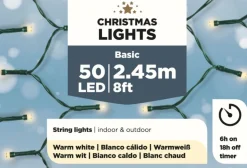 Decoris Groene Kerstkrans/Dennenkrans/Deurkrans 50 Cm Inclusief Warm Witte Verlichting Cheap