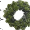 Decoris Groene Kerstkrans/Dennenkrans/Deurkrans 50 Cm Inclusief Warm Witte Verlichting Clearance