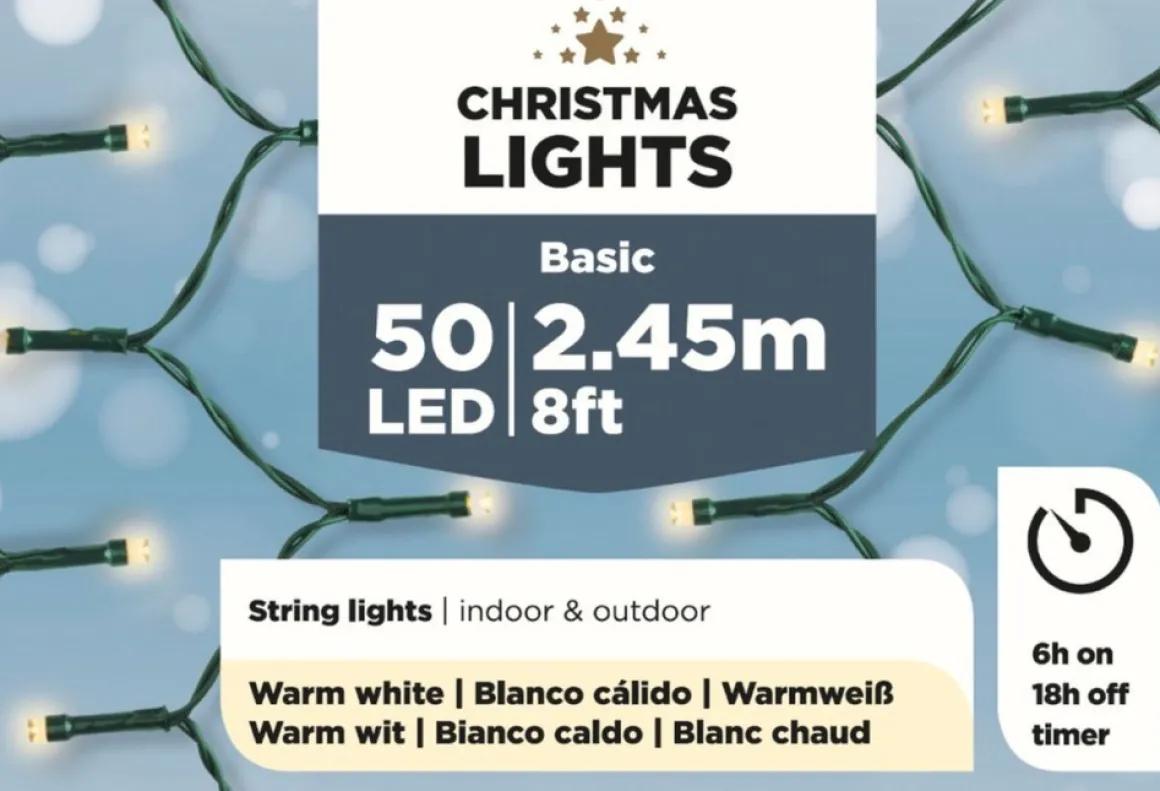 Decoris Groene Kerstkrans/Dennenkrans/Deurkrans 50 Cm Inclusief Warm Witte Verlichting Clearance