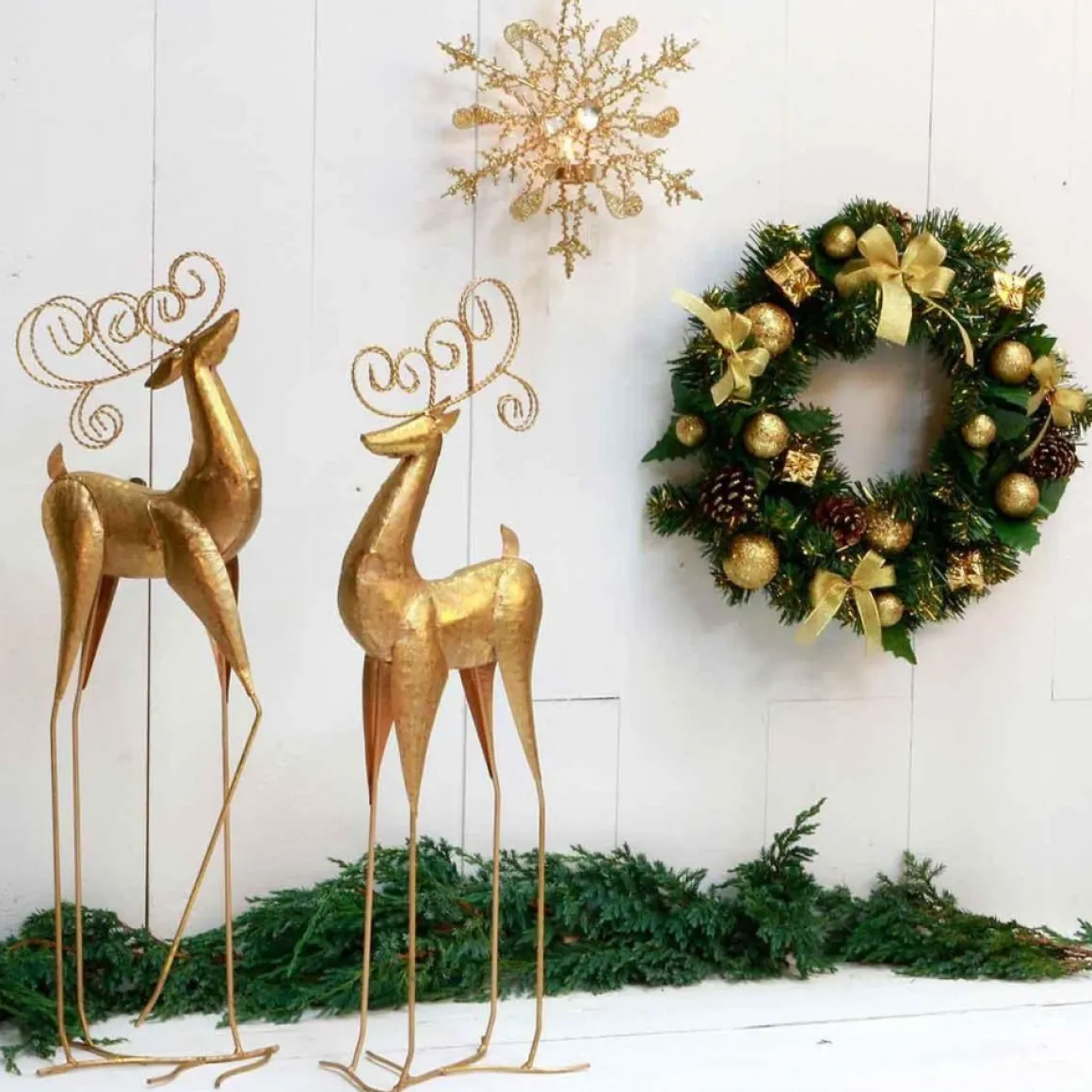 Black Box Groene Kerstkransen/Deurkransen 45 Cm - Kerstversiering/Kerstdecoratie Kransen/Voordeur Kransen Discount