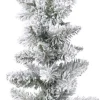 Everlands Kunstkerstbomen^Groene Kunst Mini Kerstboom/Kerstboompje 60 Cm Met Sneeuw En Voet- Kerstversieringen/Kerstdecoraties