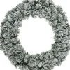 Decoris Groen/Witte Kerstkrans 50 Cm Imperial Met Kunstsneeuw - Kerstkransen Kerstversieringen/Kerstdecoraties Online