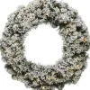 Decoris Groen/Witte Kerstkrans 60 Cm Imperial Met Kunstsneeuw En Led-Lichtjes - Kerstkransen Kerstversieringen/Kerstdecoraties Cheap