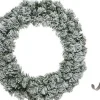 Decoris Groen/Witte Kerstkrans 40 Cm Imperial Kunstsneeuw Met Ijzeren Hanger - Kerst Decoratie Kransen Van Dennentakken Sale