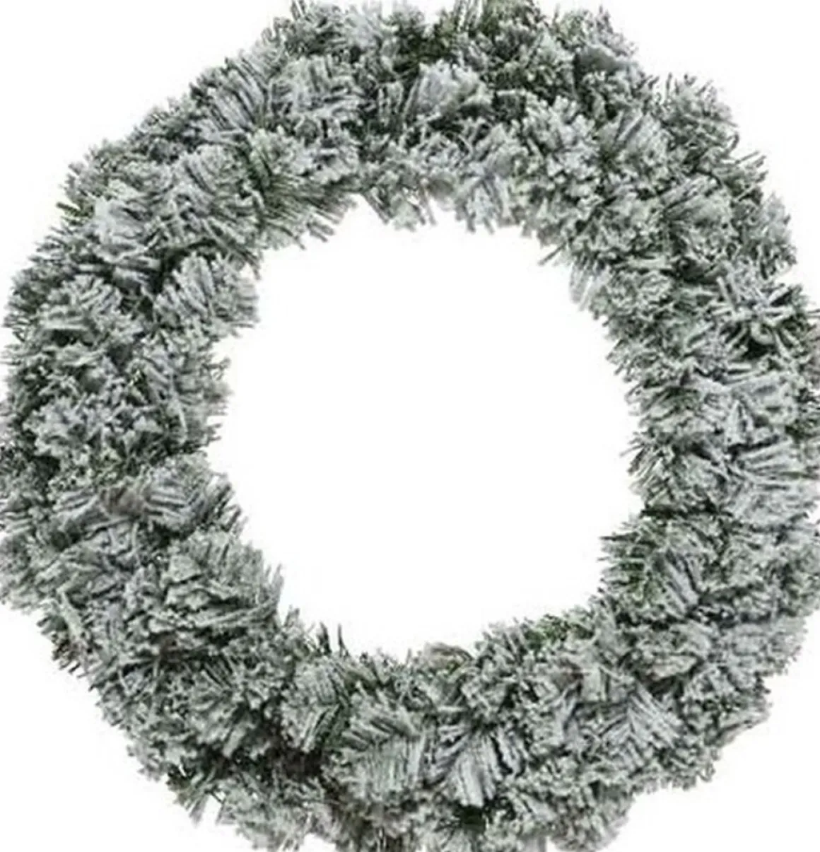 Decoris Groen/Witte Kerstkrans 40 Cm Imperial Kunstsneeuw Met Ijzeren Hanger - Kerst Decoratie Kransen Van Dennentakken Sale