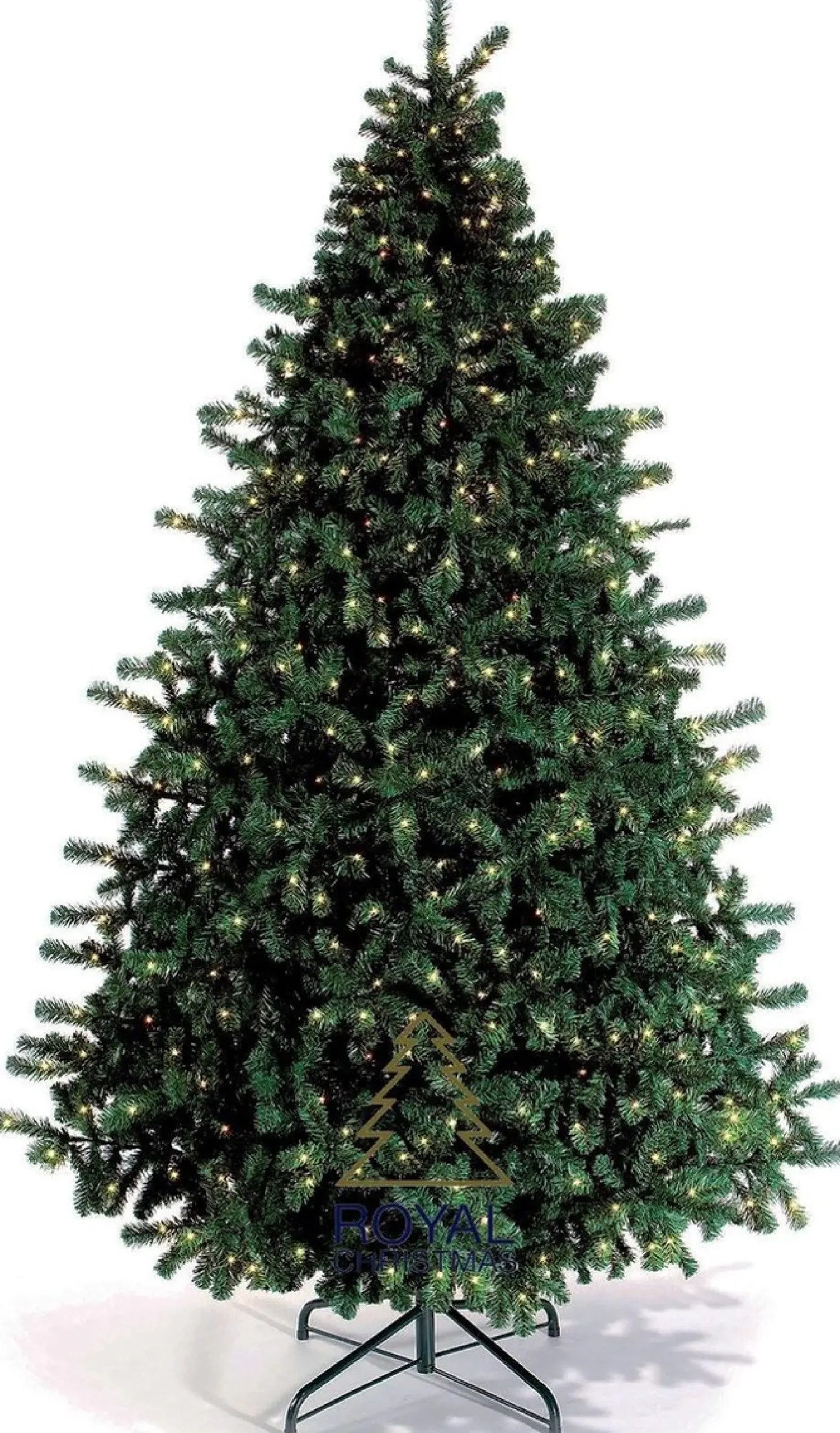 Royal Christmas Kunstkerstbomen^Grote Kunstkerstboom Utah Pvc - Lengte 300 Cm - Met Warm Led Verlichting 800 Lampjes - 3500 Takken