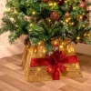 Grundig Kerstboomstandaarden^ Kerstboomrok - Met Kerstverlichting: 40X Led - Opvouwbaar - 45 X 45 X 27,5 Cm