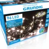 Grundig Kerstboomverlichting^ Kerstverlichting - 96 Led Lampjes - 8 Standen - Met Timer - 760 Cm - 7.6 Meter - Warm Wit - Cristmas String Light