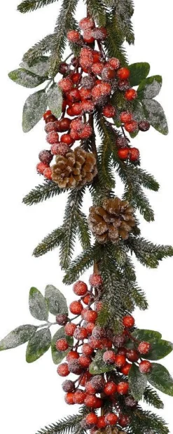Everlands Guirlande Bessen L9B15H176Cm Grn/Rd Outlet