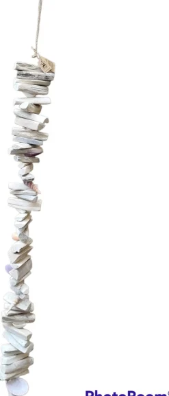 Van Dijk Natural Collections Guirlande Drijfhout Schelpen Hout Hanger 100 Cm Maritiem Strand Zee New