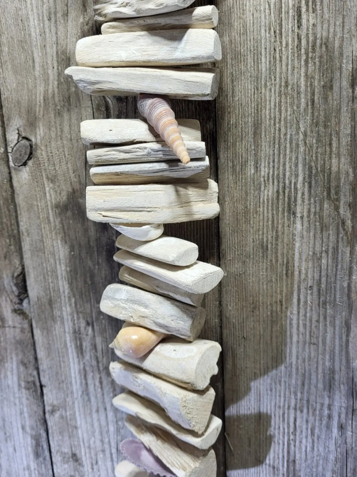 Van Dijk Natural Collections Guirlande Drijfhout Schelpen Hout Hanger 100 Cm Maritiem Strand Zee New
