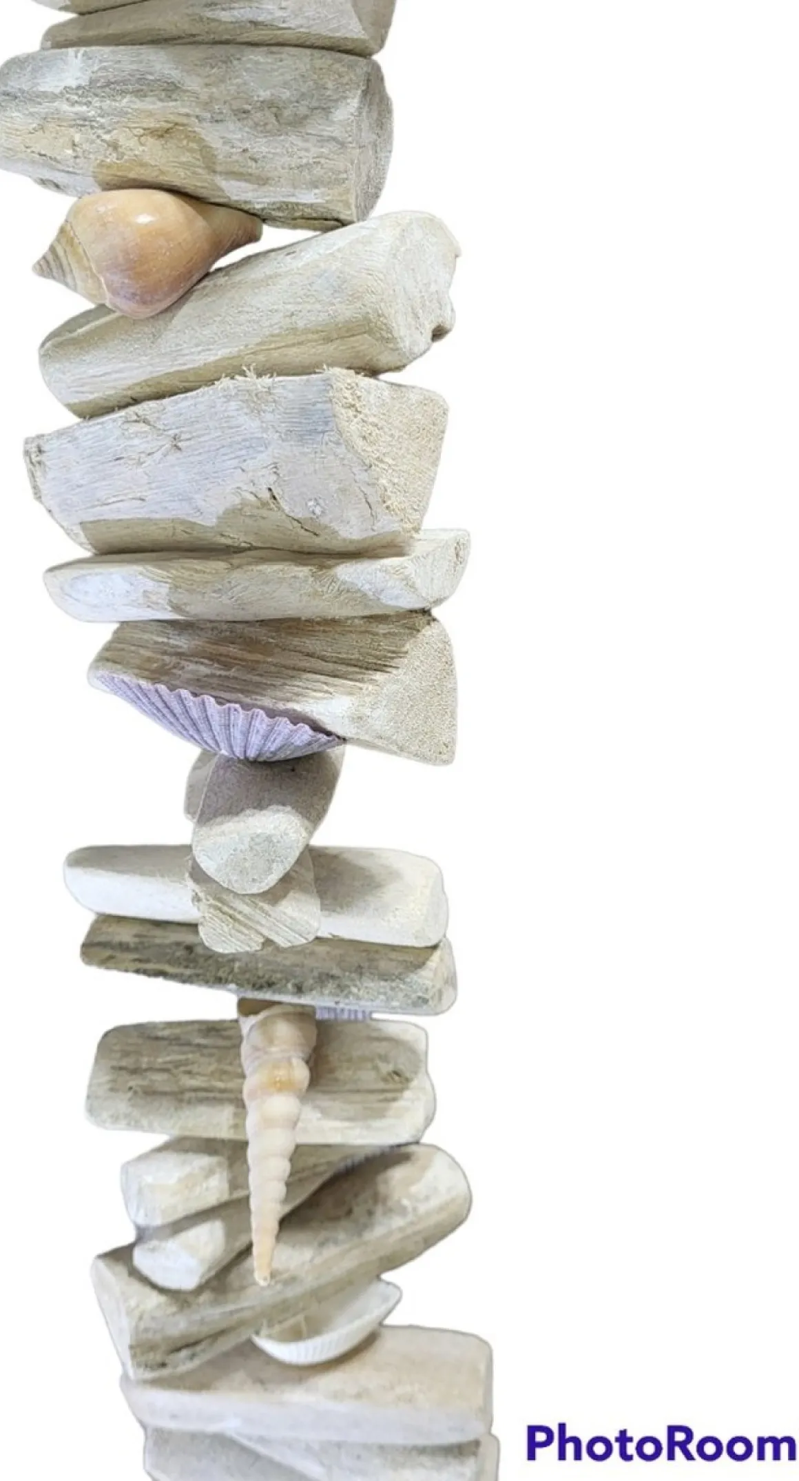 Van Dijk Natural Collections Guirlande Drijfhout Schelpen Hout Hanger 100 Cm Maritiem Strand Zee New