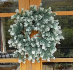 Trend24 Guirlande - Kerst Guirlande - Kerstguirlande - Kerstslinger - Deurkrans - Dennenslinger - Kerstslinger - Dennentak - 180 Cm - Groen - Wit - 1 Stuk Flash Sale