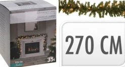Stuntwinkel.nl Guirlande Kerstslinger - 270 Cm- 35 Lampjes Hot