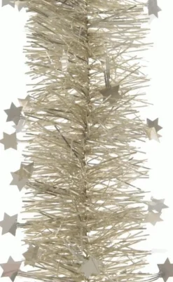 Merkloos Guirlande Lametta Ster Glans Parel - 2,7 M Fashion