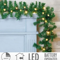 Zenzee Guirlande Met Verlichting - Guirlande - Kerstguirlande - Kertversiering - Kerst - 2.7 Meter - 35 Led's Online