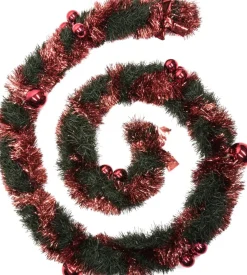 Merkloos Guirlande Xl - Kerstslinger Groen - Kerstversiering - 2.7M Lang - Goud Of Rode Balletjes - Slinger Hot