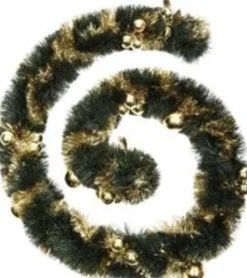 Merkloos Guirlande Xl - Kerstslinger Groen - Kerstversiering - 2.7M Lang - Goud Of Rode Balletjes - Slinger Hot