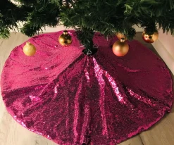 Gustiana Kerstboomstandaarden^® Kerstboomrok - Kerstboomkleed - Kerstcadeau - Met E Pailletten O100 Cm