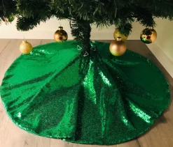 Gustiana Kerstboomstandaarden^® Kerstboomrok - Kerstboomkleed - Kerstcadeau - Met E Pailletten O100 Cm