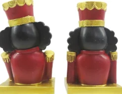 Trendybywave Haak Kerstsok Set Van 2 Notenkraker 12 Cm Rood Goudkleurig Kunststof Kerstdecoratie Store