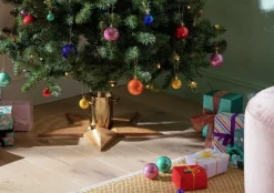Habitat Kerstboomstandaarden^ 52Cm Houten Kerstboomstandaard - Bruin Kerstboomvoet Binnen En Buiten.