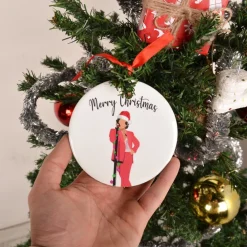 Merkloos Harry Style Christmas Ornament - Ceramic Ornament - Merry Christmas -Kerstversieringen - Kerstcadeaus - Kersthanger - White Cheap