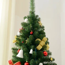 Homcom Kunstkerstbomen^ Kerstboom Kunstkerstboom Dennenboom Met Bessen Metalen Voet Pet 830-183