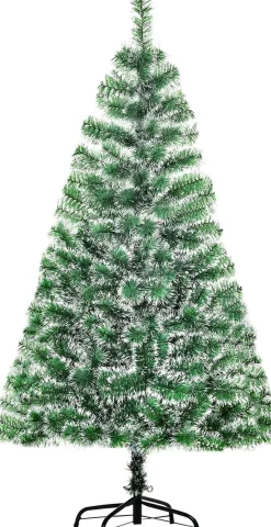 Homcom Kunstkerstbomen^ Kerstboom Kunstkerstboom Dennenboom Met Bessen Metalen Voet Pet 830-123