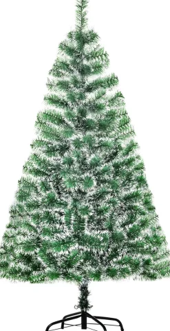 Homcom Kunstkerstbomen^ Kerstboom Kunstkerstboom Dennenboom Met Bessen Metalen Voet Pet 830-123
