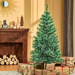 Homcom Kunstkerstbomen^ Kerstboom Kunstkerstboom Dennenboom Met Bessen Metalen Voet Pet 830-123