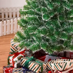 Homcom Kunstkerstbomen^ Kerstboom Kunstkerstboom Dennenboom Met Bessen Metalen Voet Pet 830-123