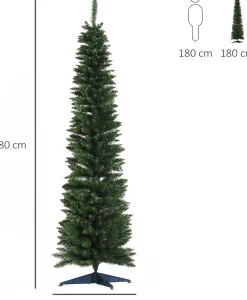Homcom Kunstkerstbomen^ Kerstboom 390 Takpunten Dennenboom Met Kunststof Standaard 830-182