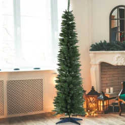 Homcom Kunstkerstbomen^ Kerstboom 390 Takpunten Dennenboom Met Kunststof Standaard 830-182