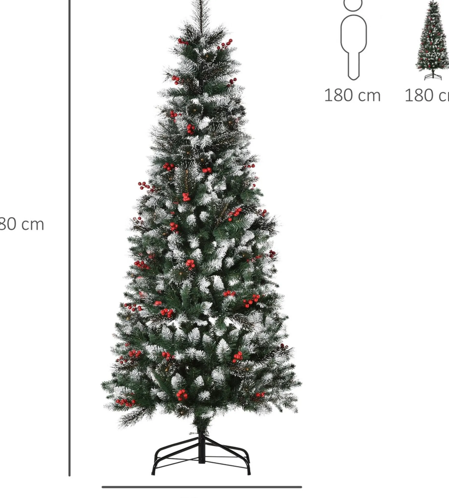 Homcom Kunstkerstbomen^ Kunstkerstboom Met Boomversieringen 830-363V01