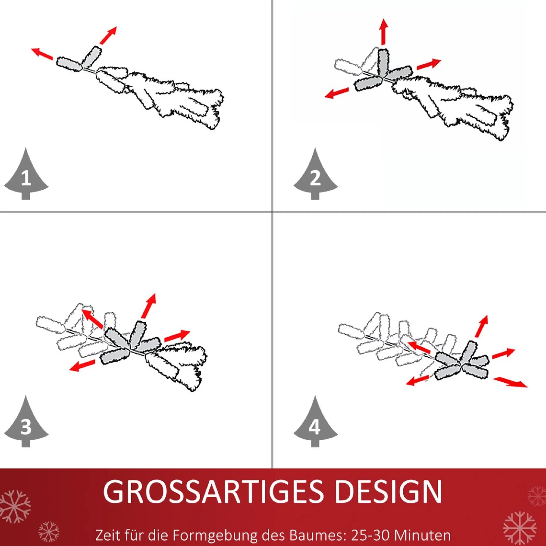 Homcom Kunstkerstbomen^ Kunstkerstboom Met Boomversieringen 830-363V01