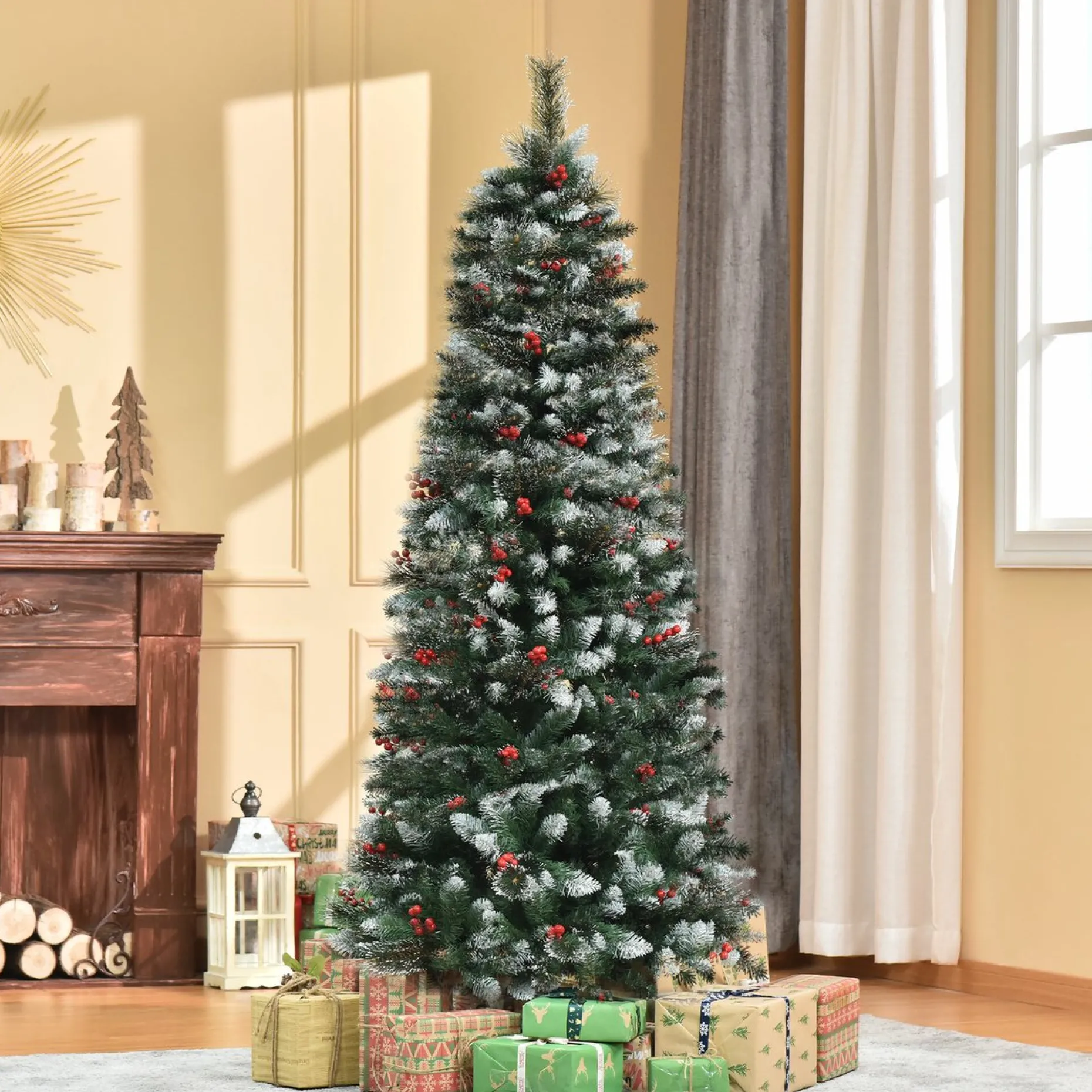 Homcom Kunstkerstbomen^ Kunstkerstboom Met Boomversieringen 830-363V01