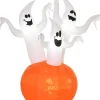 Homcom Decoratieve Kerstbomen^ Opblaasbaar Halloween-Spook Met Pompoen En Lichtjes 844-400