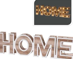 Homeu0026Styling Kerstboomstandaarden^Home - Houten Letters - 38Cm - 28 Led