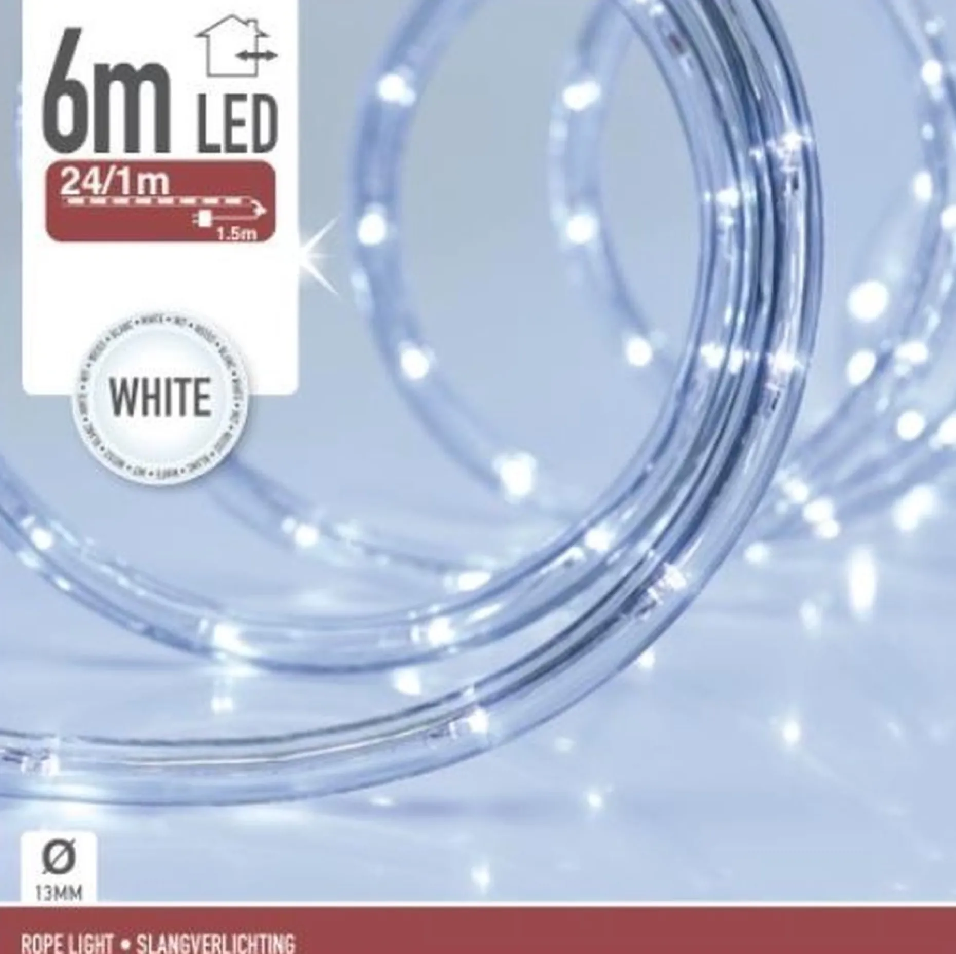 Home u0026 Styling Lichtslangen^Home & Styling Lichtslang Kerstverlichting 1,2 Cm 6 Meter Wit