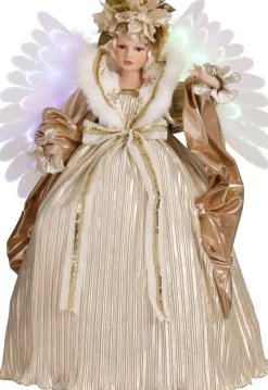 House of Seasons Engel Kerstmis Figuur - 23X65X49 Cm - Goud New