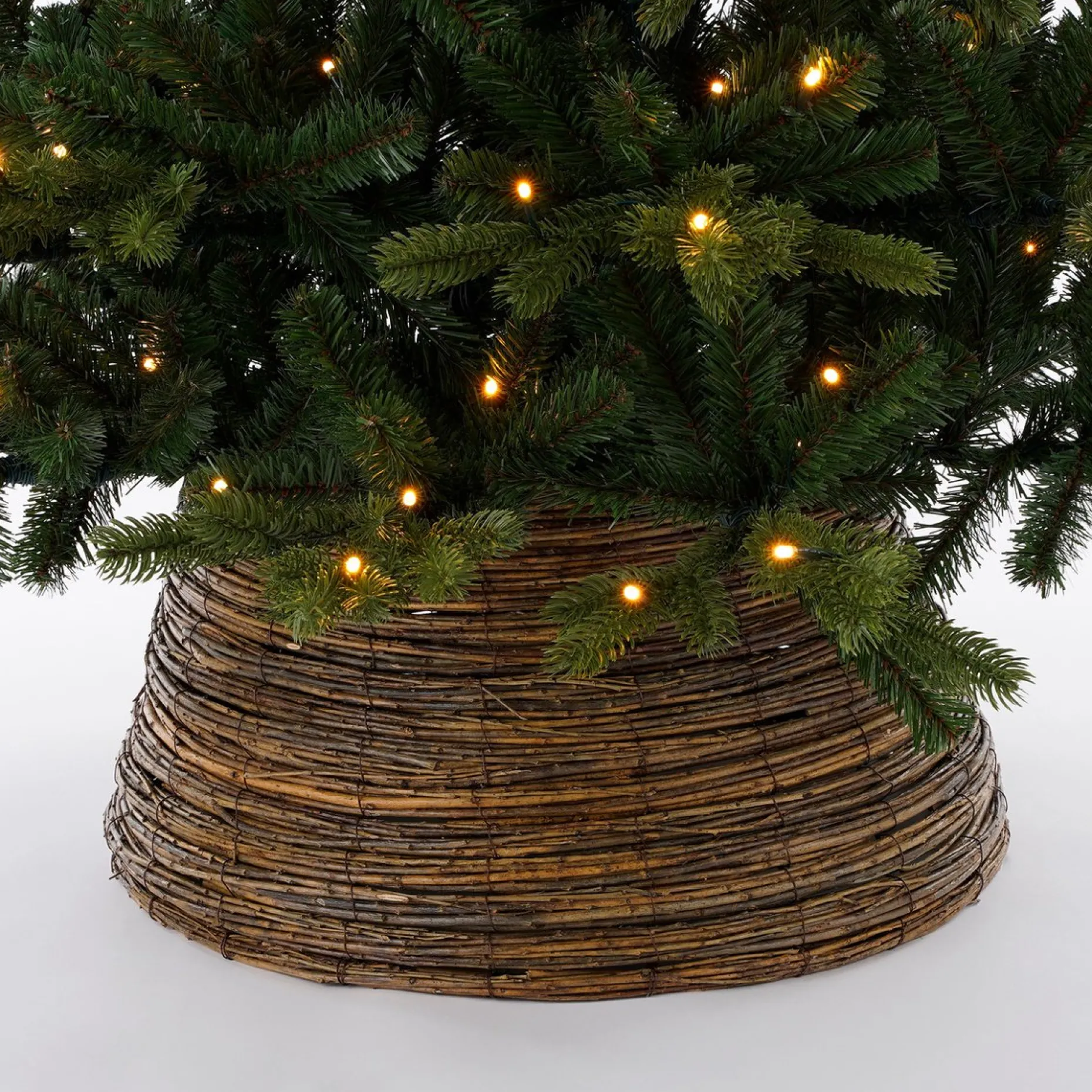 House of Seasons Kerstboomstandaarden^ Kerstboommand - H26 X O55 Cm - Wilgentakken - Bruin