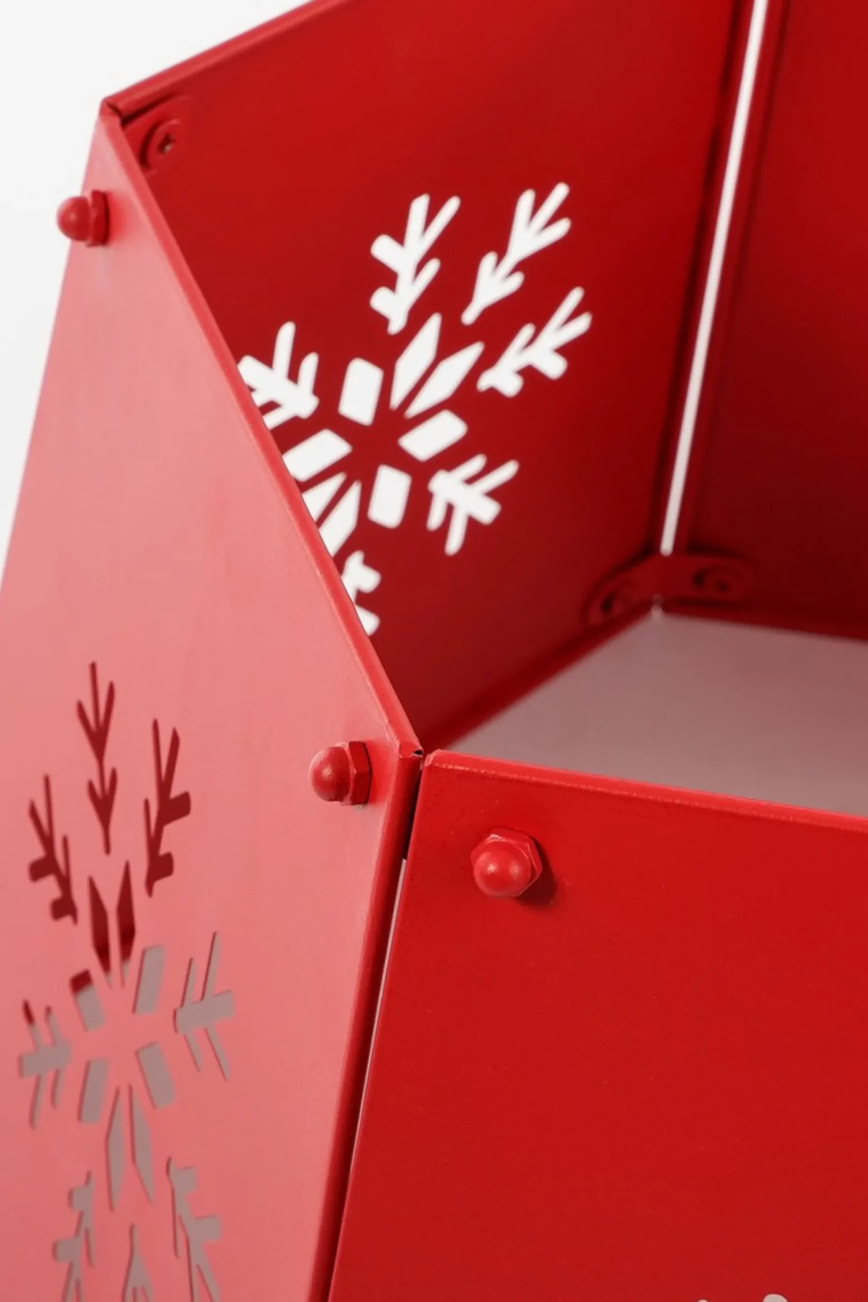 House of Seasons Kerstboomstandaarden^ Kerstboomrok - L58 X B50,5 X H26 Cm - Metaal - Rood