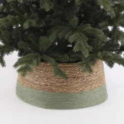 House of Seasons Kerstboomstandaarden^ Kerstboomrok - H26 X O58 Cm - Zeegras Groen