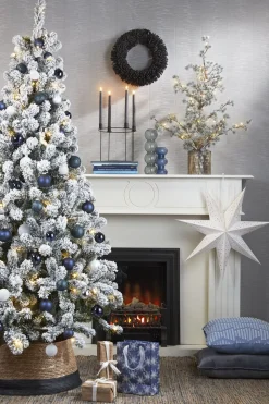 House of Seasons Kerstboomstandaarden^ Kerstboomrok - H26 X O50 Cm - Zeegras Zwart