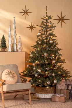 House of Seasons Kerstboomstandaarden^ Kerstboomrok Opvouwbaar - H26 X O58 Cm - Zeegras - Wit