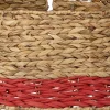 House of Seasons Kerstboomstandaarden^ Kerstboomrok Opvouwbaar - H26 X O58 Cm - Zeegras - Rood