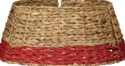 House of Seasons Kerstboomstandaarden^ Kerstboomrok Opvouwbaar - H26 X O58 Cm - Zeegras - Rood