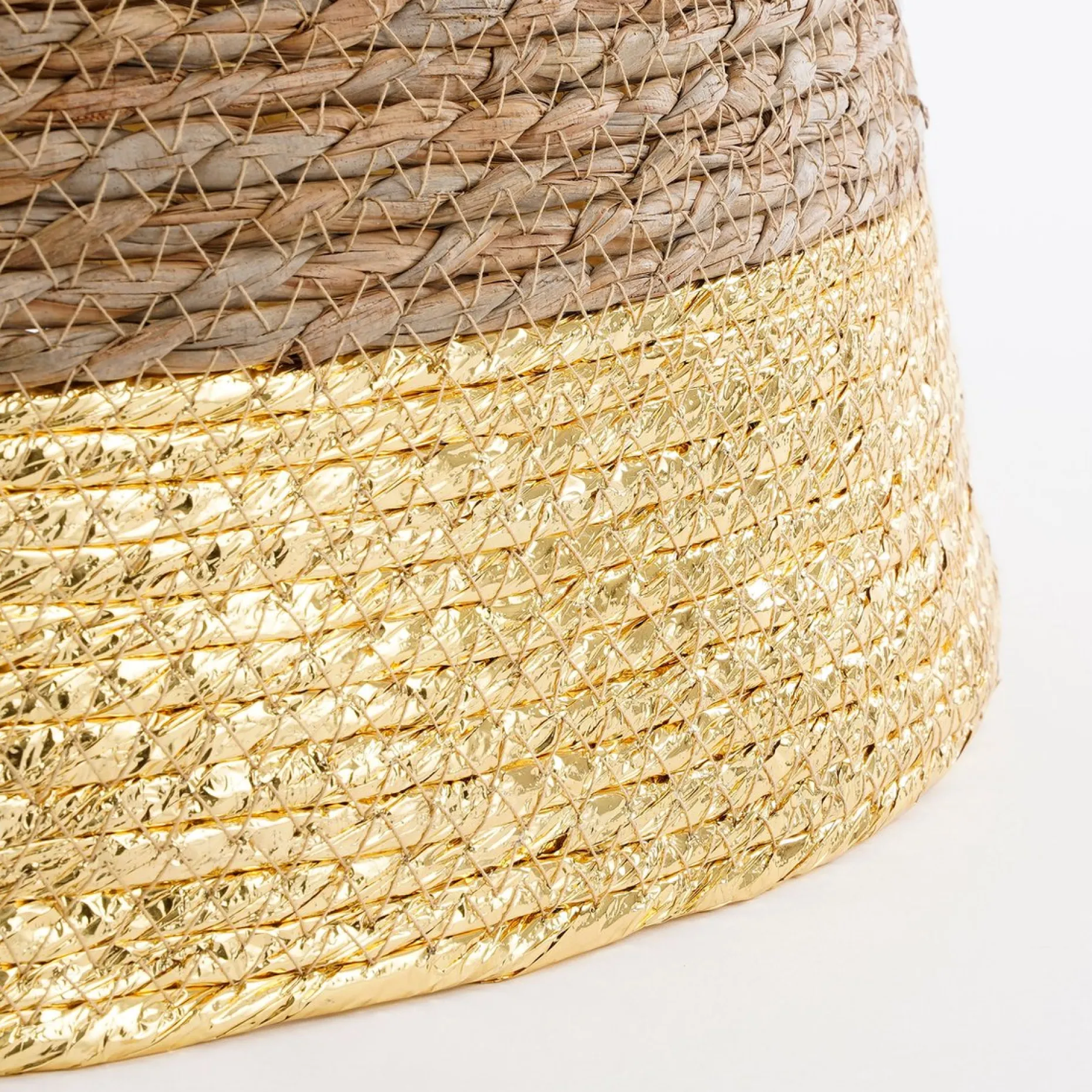 House of Seasons Kerstboomstandaarden^ Kerstboomrok - H26 X O50 Cm - Zeegras Goud